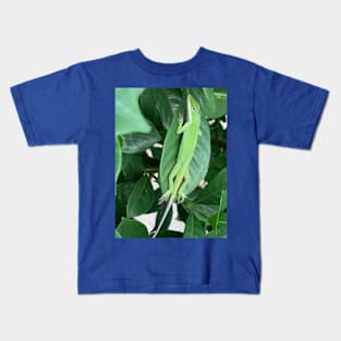 Green anole Kids T-Shirt